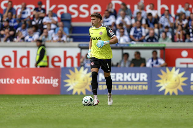 August 29, 2026, GER, Soccer, Men s, 3rd Division, 2026–2027 Season, MSV Duisburg vs. FC Würzburger Kickers, Johann Hipper, Würzburg in action with the ball, individual play, Duisburg, Schauinsland, Reisen Arena, North Rhine-Westphalia, Germany Copyright: xAdrianxSchlüterx