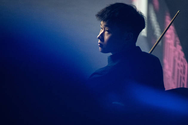 (260829) -- WUHAN, Aug. 29, 2026 -- Zhao Xintong reacts during the final match between Zhao Xintong of China and Chang Bingyu of China at Wuhan Open 2026 snooker tournament in Wuhan, central China s Hubei Province, Aug. 29, 2026. ) (SP)CHINA-SNOOKER-WUHAN OPEN (CN) XiaoxYijiu 