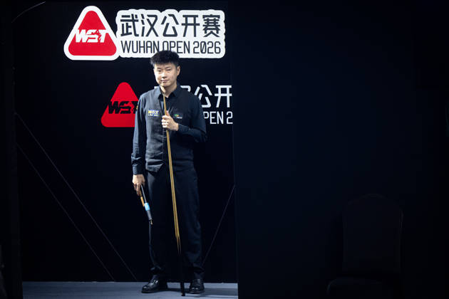 (260829) -- WUHAN, Aug. 29, 2026 -- Zhao Xintong shows up before the final match between Zhao Xintong of China and Chang Bingyu of China at Wuhan Open 2026 snooker tournament in Wuhan, central China s Hubei Province, Aug. 29, 2026. ) (SP)CHINA-SNOOKER-WUHAN OPEN (CN) XiaoxYijiu 