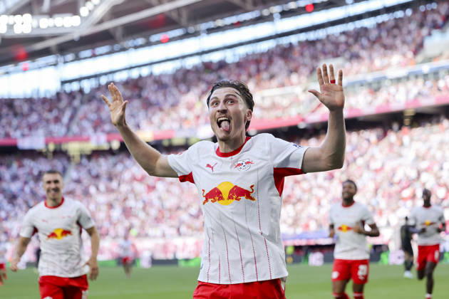 Rocco Reitz of RB Leipzig celebrates his goal to make it 3–0 during the Bundesliga match between RB Leipzig and Borussia Mönchengladbach, Red Bull Arena on August 29, 2026, in Leipzig, Germany. Photo by Marco Steinbrenner, DeFodi Images. Rocco Reitz of RB Leipzig celebrates after scoring his team’s third goal during the Bundesliga match between RB Leipzig and Borussia Mönchengladbach at Red Bull Arena on August 29, 2026 in Leipzig, Germany. Photo by Marco Steinbrenner, DeFodi Images. DFB and DFL regulations prohibit any use of photographs as image sequences and or quasi-video. Photo by Marco Steinbrenner, DeFodi Images.