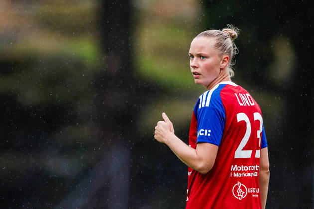 260829 Kajsa Lind of Vittsjö during the Damallsvenskan soccer match between Hammarby and Vittsjö on August 29, 2026, in Stockholm Copyright: KENTAxJÖNSSON BB260829KJ067