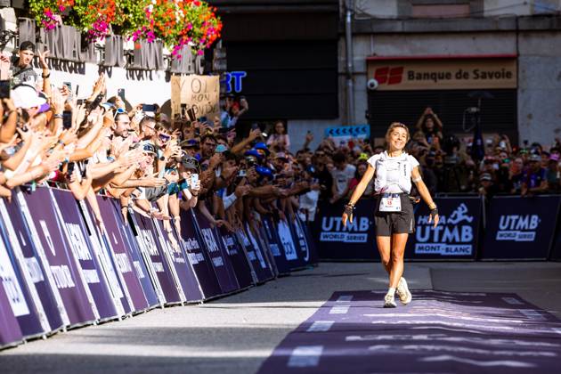 ULTRA TRAIL DU MONT BLANC A CHAMONIX PHOTOPQR LE DAUPHINE Louise RAYMOND ; Chamonix-Mont-Blanc ; 29 08 2026 ; Chamonix (Haute-Savoie) le 28 août 2026. UTMB épreuve phare 175km et près de 10000m de dénivelé au départ de Chamonix, autour du Mont Blanc, en passant par Saint Gervais-les-Bains, les Contamines, Notre Dame de la Gorge. Le lendemain au lac Combal, Courmayeur, Vallorcine, et retour à Chamonix. Sur notre photo : Blandine Lhirondel Photo: Le Dauphiné Libéré Louise Raymond Chamonix-Mont-Blanc Haute-Savoie Rhône-Alpes France  Copyright: xPHOTOPQR LExDAUPHINE MAXPPPxLouisexRAYMONDx 20260829JDL0429 20260829JDL0429