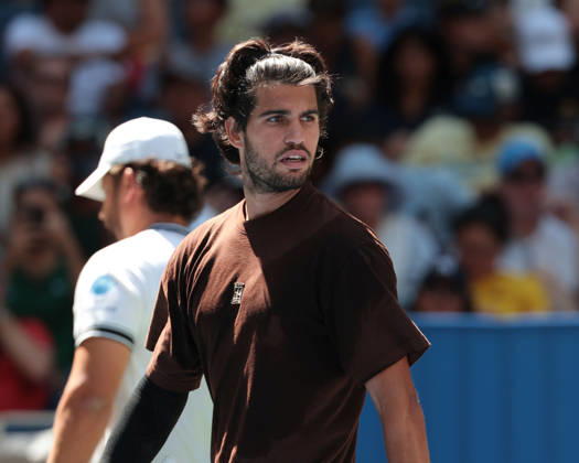Carlos Alcaraz, Training, Practice, U.S. Open Championships, Billie Jean King National Tennis Center, Flushing Meadows, New York, USA Copyright: xJuergenxHasenkopfx