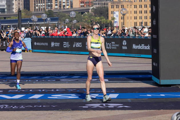 2026 SYDNEY MARATHON, AustraliaÕs Ellie Pashley runs the fastest womenÕs time for the 2026 Sydney Marathon in Sydney, Sunday, August 30, 2026. ( NO ARCHIVING, EDITORIAL USE ONLY SYDNEY NEW SOUTH WALES AUSTRALIA  Copyright: xNADIRxKINANIx 20260830121553390510