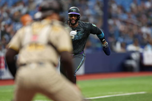 August 29, 2026, St. Petersburg, Florida, USA: Tampa Bay Rays designated hitter YANDY DoÂAZ (2) runs towards home plate during a game against San Diego Padres. The Tampa Bay Rays hosted the San Diego Padres at Tropicana Field in St. Petersburg, FL. St. Petersburg USA - ZUMAm299 20260829_znp_m299_008 Copyright: xTaylorxMcFeex