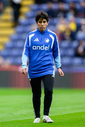 Broendby IF v FC Copenhagen, A-Liga football, Broendby, Denmark Broendby, Denmark. 29th, August 2026. Coach Fabiana Alcala Pertegaz of FC Copenhagen seen at the A-Liga match between and Broendby IF and FC Copenhagen at Brondby Stadion in Brondby. Denmark, Brondby, Brondby Stadion Copyright: xGonzalesxPhoto DennisxJacobsenx