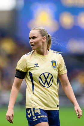 Broendby IF v FC Copenhagen, A-Liga football, Broendby, Denmark Broendby, Denmark. 29th, August 2026. Hafrun Halldorsdottir (14) of Broendby IF seen during the A-Liga match between and Broendby IF and FC Copenhagen at Brondby Stadion in Brondby. Denmark, Brondby, Brondby Stadion Copyright: xGonzalesxPhoto DennisxJacobsenx
