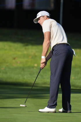 SUTTON COLDFIELD, ENGLAND - AUG 30: Niklas Norgaard Moller (DEN) putts on the sixteenth green during the delayed Round 3 at the 2026 Husqvarna British Masters at The Belfry, Sutton Coalfield on August 30, 2026 in Warwickshire, England The 2026 Husqvarna British Masters
