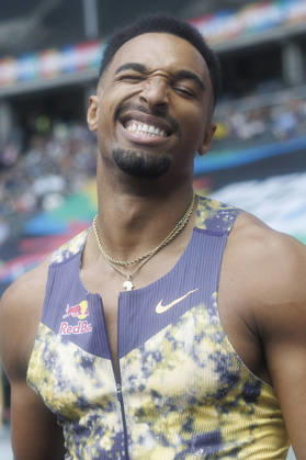 BERLIN, GERMANY - AUGUST 30, 2026: Leo NEUGEBAUER (GER Germany) reacts after the 100m during the ISTAF at Olympic Stadium on August 30, 2026 in Berlin, Germany. Germany Copyright: xAxelxKohringx