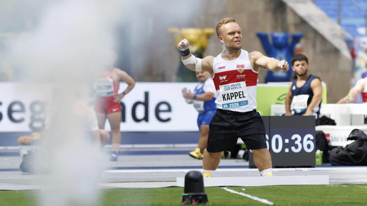 BERLIN, GERMANY - AUGUST 30, 2026: Niko KAPPEL (GER Germany) reacts in the para shot-put during the ISTAF at Olympic Stadium on August 30, 2026 in Berlin, Germany. Germany Copyright: xAxelxKohringx