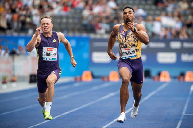 BERLIN, GERMANY - AUGUST 30, 2026: Leo NEUGEBAUER (GER Germany) and Amadeus GRÄBER (GER Germany) competing in the Men 100M Decathlon during the ISTAF at Olympic Stadium on August 30, 2026 in Berlin, Germany. Copyright: xBEAUTIFULxSPORTS Kuehnx