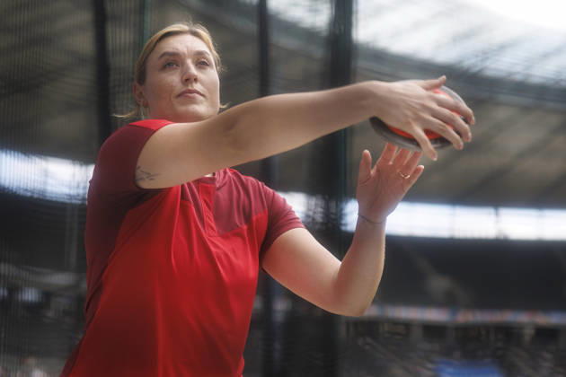BERLIN, GERMANY - AUGUST 30, 2026: Kristin PUDENZ (GER Germany) competing in the women’s discus throw during the ISTAF at Olympic Stadium on August 30, 2026 in Berlin, Germany. Germany Copyright: xAxelxKohringx