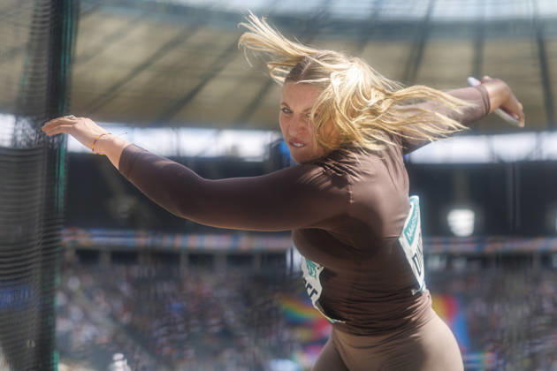BERLIN, GERMANY - AUGUST 30, 2026: Rachel DINCOFF (USA United States) competing in the women’s discus throw during the ISTAF at Olympic Stadium on August 30, 2026 in Berlin, Germany. Germany Copyright: xAxelxKohringx