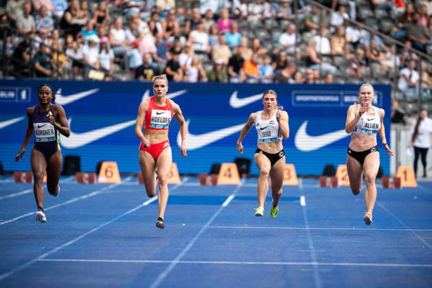 BERLIN, GERMANY - AUGUST 30, 2026: Lena LEEGE (GER Germany) competing in the Women 100M B-Race during the ISTAF at Olympic Stadium on August 30, 2026 in Berlin, Germany. Copyright: xBEAUTIFULxSPORTS Kuehnx