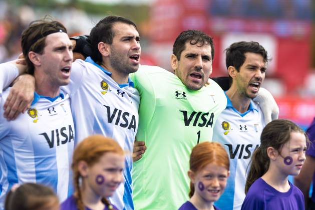 Wavre, 30-08-2026, , FIH Hockey World Cup 2026 Men, 2026. Thomas Santiago during national anthem before the game Netherlands - Argentina (men). Netherlands - Argentina (men)  x206243429x Copyright: