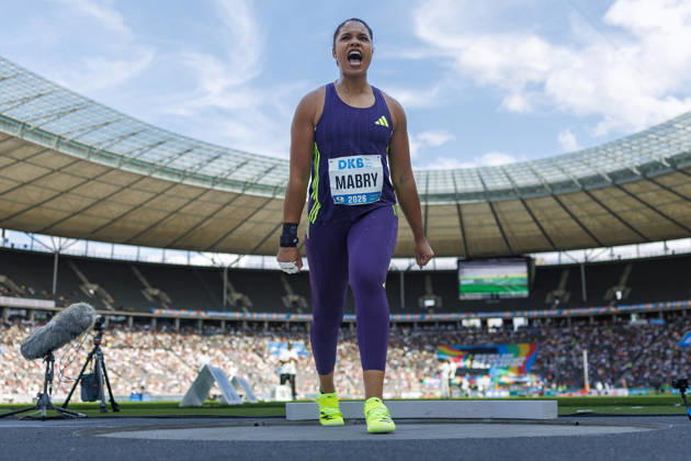 BERLIN, GERMANY - AUGUST 30, 2026: Yemisi MABRY (GER Germany) reacts in the women’s shot put during the ISTAF at Olympic Stadium on August 30, 2026 in Berlin, Germany. Germany Copyright: xAxelxKohringx