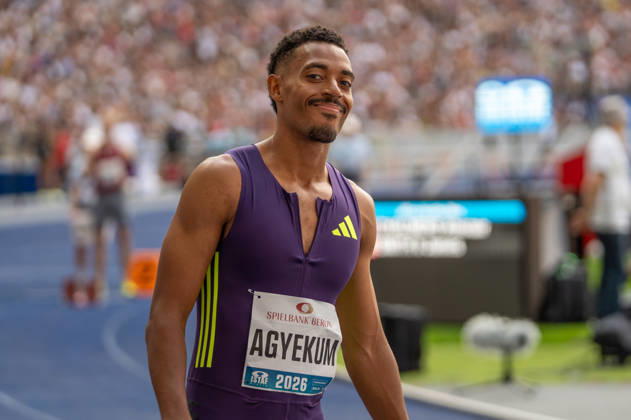 German Track and Field, Track and Field Meet, ISTAF 2026 Sports Festival on August 30, 2026, at the Olympic Stadium in Berlin, 400-meter hurdles, Emil Agyekum, Germany Copyright: xSvenxHeidmannx