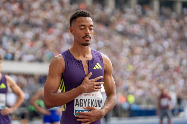 German Track and Field, Track and Field Meet, ISTAF 2026 Sports Festival on August 30, 2026, at the Olympic Stadium in Berlin, 400-meter hurdles, Emil Agyekum, Germany Copyright: xSvenxHeidmannx