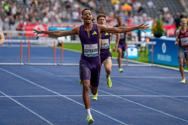 German Track and Field, Track and Field Meet, ISTAF 2026 Sports Festival on August 30, 2026, at the Olympic Stadium in Berlin, 400-meter hurdles, Emil Agyekum, Germany Copyright: xSvenxHeidmannx