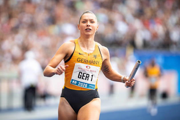 BERLIN, GERMANY - AUGUST 30, 2026: Gina LÜCKENKEMPER (GER Germany) competing in the 4x100M Mixed Relay, during the ISTAF at Olympic Stadium on August 30, 2026 in Berlin, Germany. Copyright: xBEAUTIFULxSPORTS Kuehnx