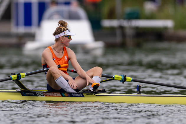 30 Aug 2026 World Rowing Championships AMSTERDAM, NETHERLANDS - AUGUST 30: Karolien Florijn of the Netherlands during 30 Aug 2026 World Rowing Championships at Bosbaan on August 30, 2026 in Amsterdam, Netherlands. Amsterdam Bosbaan Netherlands Content not available for redistribution in The Netherlands directly or indirectly through any third parties. Copyright: xMarcelxvanxPlateringenx