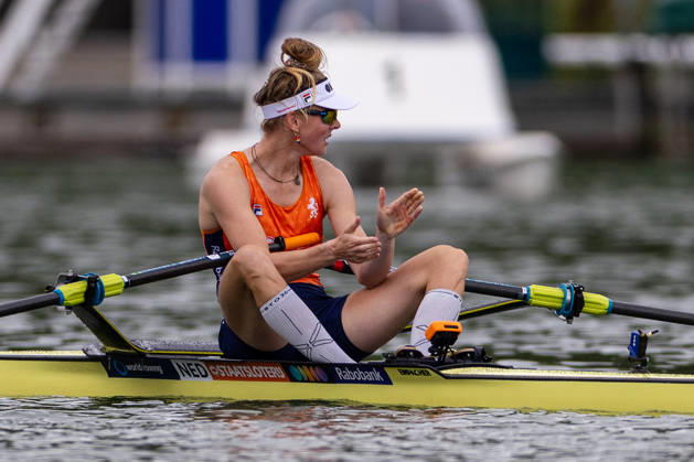 30 Aug 2026 World Rowing Championships AMSTERDAM, NETHERLANDS - AUGUST 30: Karolien Florijn of the Netherlands during 30 Aug 2026 World Rowing Championships at Bosbaan on August 30, 2026 in Amsterdam, Netherlands. Amsterdam Bosbaan Netherlands Content not available for redistribution in The Netherlands directly or indirectly through any third parties. Copyright: xMarcelxvanxPlateringenx