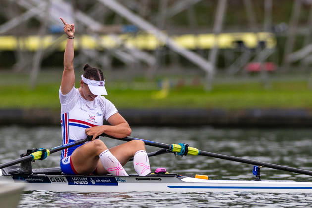 30 Aug 2026 World Rowing Championships AMSTERDAM, NETHERLANDS - AUGUST 30: Lauren Henry of Gret Brittain during 30 Aug 2026 World Rowing Championships at Bosbaan on August 30, 2026 in Amsterdam, Netherlands. Amsterdam Bosbaan Netherlands Content not available for redistribution in The Netherlands directly or indirectly through any third parties. Copyright: xMarcelxvanxPlateringenx