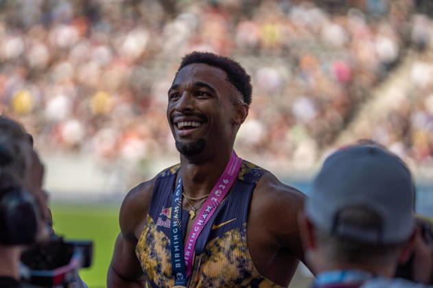 German Track and Field, Track and Field Meet, ISTAF 2026 Sports Festival on August 30, 2026, at the Olympic Stadium in Berlin; ISTAF Triathlon Men s Finish Line, Leo Neugebauer, Germany Copyright: xSvenxHeidmannx