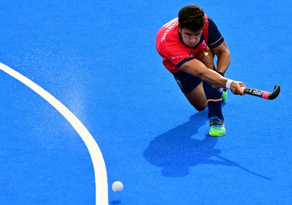 RECORD DATE NOT STATED Spain s Jordi Bonastre in action during a Field hockey, Feldhockey game between Spain and Germany, the men s final at the 2026 Hockey World Cup, on Sunday 30 August 2026, in Wavre. The 2026 edition of the Hockey World Cup takes place in Belgium and The Netherlands from August 15 to August 30. DIRKxWAEM  x184753502x