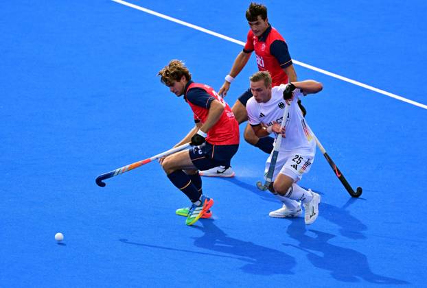 RECORD DATE NOT STATED German Hannes Müller in action during a Field hockey, Feldhockey game between Spain and Germany, the men s final at the 2026 Hockey World Cup, on Sunday 30 August 2026, in Wavre. The 2026 edition of the Hockey World Cup takes place in Belgium and The Netherlands from August 15 to August 30. DIRKxWAEM  x184753501x