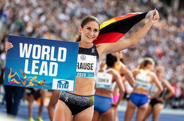 ISTAF 2026 Berlin, August 30, 2026: Gesa KRAUSE (GER, Germany) celebrates her victory in the women’s 2000-meter steeplechase at ISTAF Berlin on August 30, 2026, at the Olympic Stadium in Berlin, Germany Copyright: xBEAUTIFULxSPORTS R.xSchmittx