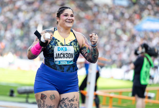 ISTAF 2026 Berlin, August 30, 2026: Chase JACKSON of the United States celebrates her victory in the women s shot put at ISTAF Berlin on August 30, 2026, at the Olympic Stadium in Berlin, Germany Copyright: xBEAUTIFULxSPORTS R.xSchmittx