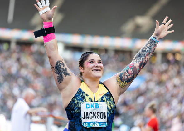 ISTAF 2026 Berlin, August 30, 2026: Chase JACKSON of the United States celebrates her victory in the women s shot put at ISTAF Berlin on August 30, 2026, at the Olympic Stadium in Berlin, Germany Copyright: xBEAUTIFULxSPORTS R.xSchmittx