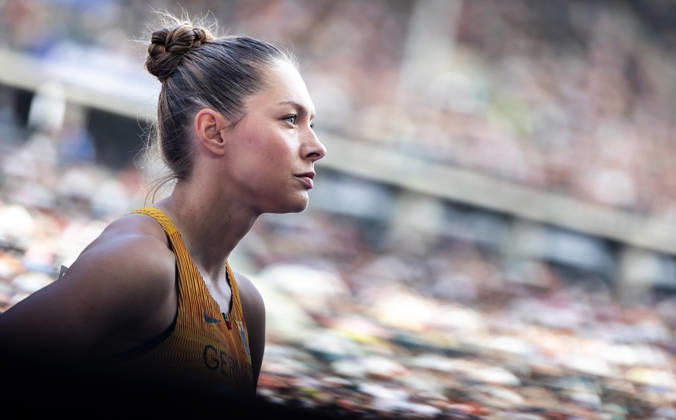 ISTAF 2026 Berlin, August 30, 2026: Gina LÜCKENKEMPER (GER, Germany) concentrates just before the start of the DLV ISTAF Berlin 4x100m mixed relay on August 30, 2026, at the Olympic Stadium in Berlin, Germany Copyright: xBEAUTIFULxSPORTS R.xSchmittx
