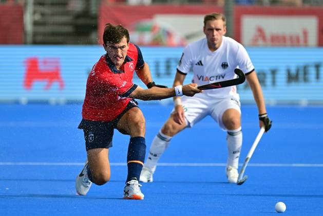 RECORD DATE NOT STATED Spain s José Basterra in action during a Field hockey, Feldhockey game between Spain and Germany, the men s final at the 2026 Hockey World Cup, on Sunday 30 August 2026, in Wavre. The 2026 edition of the Hockey World Cup takes place in Belgium and The Netherlands from August 15 to August 30. DIRKxWAEM  x184756359x