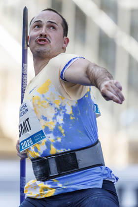 BERLIN, GERMANY - AUGUST 30, 2026: Douw SMIT (RSA South Africa) competing in the javelin throw during the ISTAF at Olympic Stadium on August 30, 2026 in Berlin, Germany. Germany Copyright: xAxelxKohringx