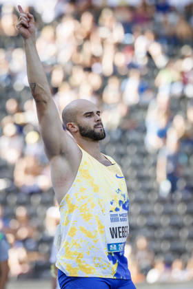 BERLIN, GERMANY - AUGUST 30, 2026: Julian WEBER (GER Germany) reacts in the javelin throw during the ISTAF at Olympic Stadium on August 30, 2026 in Berlin, Germany. Germany Copyright: xAxelxKohringx