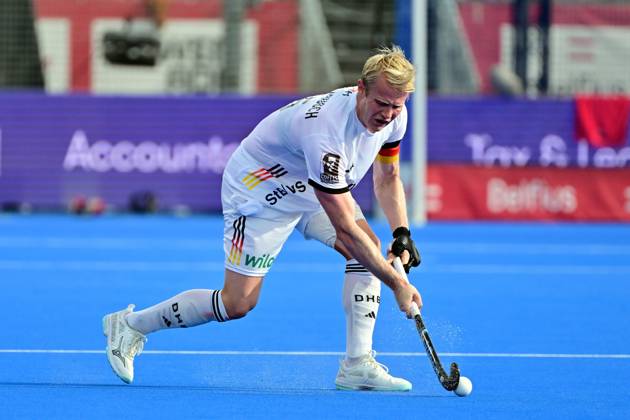 RECORD DATE NOT STATED German Tom Grambusch in action during a Field hockey, Feldhockey game between Spain and Germany, the men s final at the 2026 Hockey World Cup, on Sunday 30 August 2026, in Wavre. The 2026 edition of the Hockey World Cup takes place in Belgium and The Netherlands from August 15 to August 30. DIRKxWAEM  x184757114x