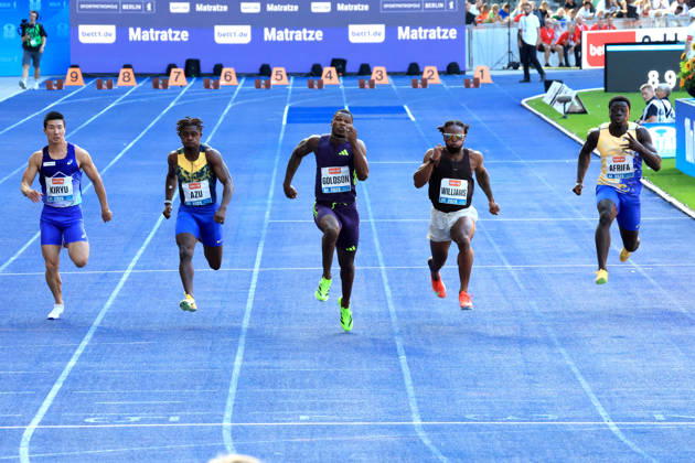 August 30, 2026, Track and Field, GER DEU, Berlin, Germany, ISTAF 100m, Men, Kadrian Goldson, Berlin Olympic Stadium, Berlin, Germany Copyright: xNordphotox xEnglerx