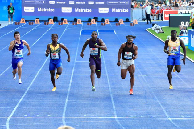 August 30, 2026, Track and Field, GER DEU, Berlin, Germany, ISTAF 100m, Men, Kadrian Goldson, Berlin Olympic Stadium, Berlin, Germany Copyright: xNordphotox xEnglerx