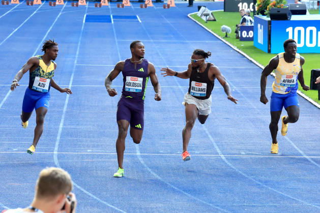 August 30, 2026, Track and Field, GER DEU, Berlin, Germany, ISTAF 100m, Men, Kadrian Goldson, Berlin Olympic Stadium, Berlin, Germany Copyright: xNordphotox xEnglerx