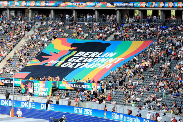 August 30, 2026, Track and Field, GER DEU, Berlin, Germany, ISTAF Stadium Interior View, Spectators, Visitors, Fans, Berlin s Olympic Bid, Berlin Olympic Stadium, Berlin, Germany Copyright: xNordphotox xEnglerx