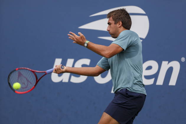 US Open tennis tournament - Day 1 Daniel Merida of Spain in action against Marton Fucsovics of Hungary during the Men™s Singles round one of the US Open Tennis Championships at the USTA Billie Jean King National Tennis Center in Flushing Meadows, New York, USA, 30 August 2026. The 2026 US Open tournament runs from 23 August through 13 September. FLUSHING MEADOWS NEW YORK United States  Copyright: xSARAHxYENESELx