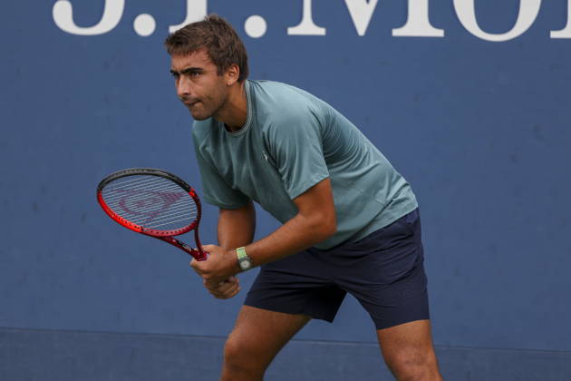 US Open tennis tournament - Day 1 Daniel Merida of Spain in action against Marton Fucsovics of Hungary during the Men™s Singles round one of the US Open Tennis Championships at the USTA Billie Jean King National Tennis Center in Flushing Meadows, New York, USA, 30 August 2026. The 2026 US Open tournament runs from 23 August through 13 September. FLUSHING MEADOWS NEW YORK United States  Copyright: xSARAHxYENESELx