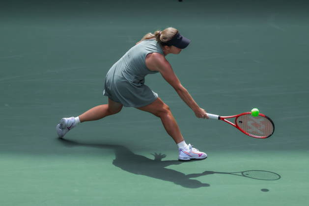 US Open tennis tournament - Day 1 Veronika Erjavec of Slovenia in action against Jasmine Paolini of Italy during the Women™s Singles round one of the US Open Tennis Championships at the USTA Billie Jean King National Tennis Center in Flushing Meadows, New York, USA, 30 August 2026. The 2026 US Open tournament runs from 23 August through 13 September. FLUSHING MEADOWS NEW YORK United States  Copyright: xOlgaxFedorovax