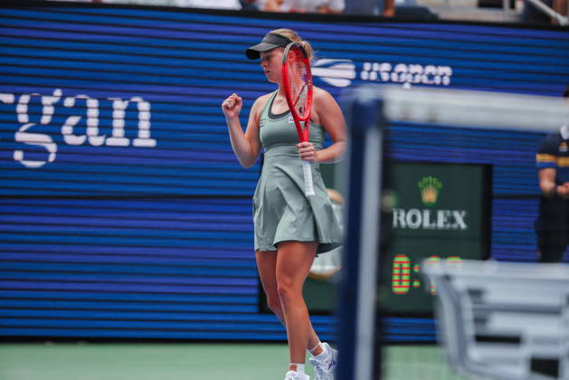 US Open tennis tournament - Day 1 Veronika Erjavec of Slovenia reacts against Jasmine Paolini of Italy during the Women™s Singles round one of the US Open Tennis Championships at the USTA Billie Jean King National Tennis Center in Flushing Meadows, New York, USA, 30 August 2026. The 2026 US Open tournament runs from 23 August through 13 September. FLUSHING MEADOWS NEW YORK United States  Copyright: xOlgaxFedorovax