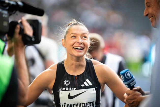 BERLIN, GERMANY - AUGUST, 30 2026: Gina LÜCKENKEMPER (GER Germany) in the Interview women 100M, during the ISTAF at Berlin Olympic Stadium on August 30, 2026 in Berlin, Germany. Copyright: xBEAUTIFULxSPORTS Kuehnx