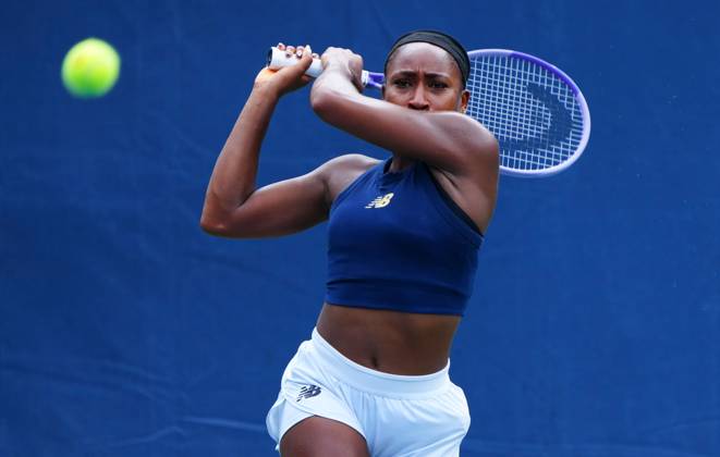 Coco Gauff practices 2026 US Open, Day One, USTA Billie Jean King National Tennis Center, New York, USA - 30 Aug 2026New York USTA Billie Jean King National T New York (NY) United States of America EDITORIAL USE ONLY No use with unauthorised audio, video, data, fixture lists, club league logos or live services. Online in-match use limited to 120 images, no video emulation. No use in betting, games or single club league player publications.  Copyright: xJavierxGarcia Shutterstockx 17124546n