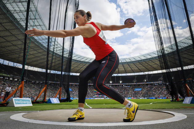 BERLIN, GERMANY - AUGUST 30, 2026: Marike STEINACKER (GER Germany) competing in the women’s discus throw during the ISTAF at Olympic Stadium on August 30, 2026 in Berlin, Germany. Germany Copyright: xAxelxKohringx