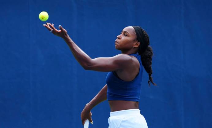 Coco Gauff practices 2026 US Open, Day One, USTA Billie Jean King National Tennis Center, New York, USA - 30 Aug 2026New York USTA Billie Jean King National T New York (NY) United States of America EDITORIAL USE ONLY No use with unauthorised audio, video, data, fixture lists, club league logos or live services. Online in-match use limited to 120 images, no video emulation. No use in betting, games or single club league player publications.  Copyright: xJavierxGarcia Shutterstockx 17124546o
